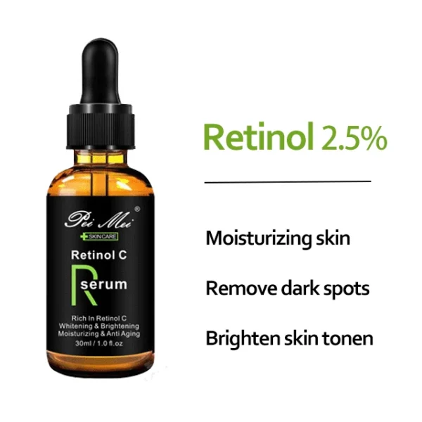 Vitamin C Facial Serum Brighten Skin Lighten Spots Hyaluronic Acid Face Essence Skin Care 30ml